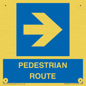 PEDESTRIAN ROUTE - right arrow